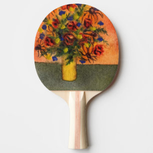 Pala De Ping Pong "Vasa amarilla" Floral Ping Pong Paddle