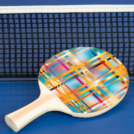 Pala De Ping Pong Verano divertido personalizado color rosa azul y o