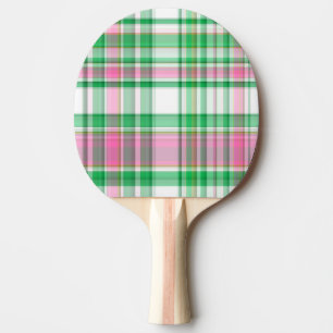 Pala De Ping Pong Verde esmeralda, rosa caliente, madrás de perrito 