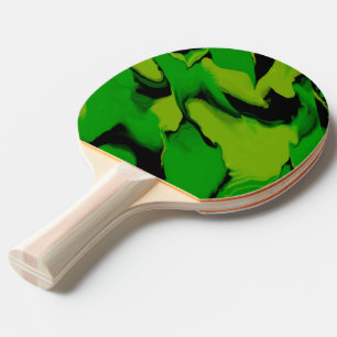 Pala De Ping Pong Verde ondulado y negro