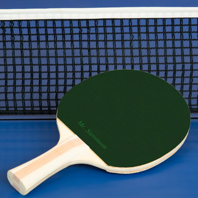 Pala De Ping Pong Verde oscuro texturado (in situ)