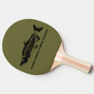 Pala De Ping Pong Veterano de la Pesca de Combate de Alaska
