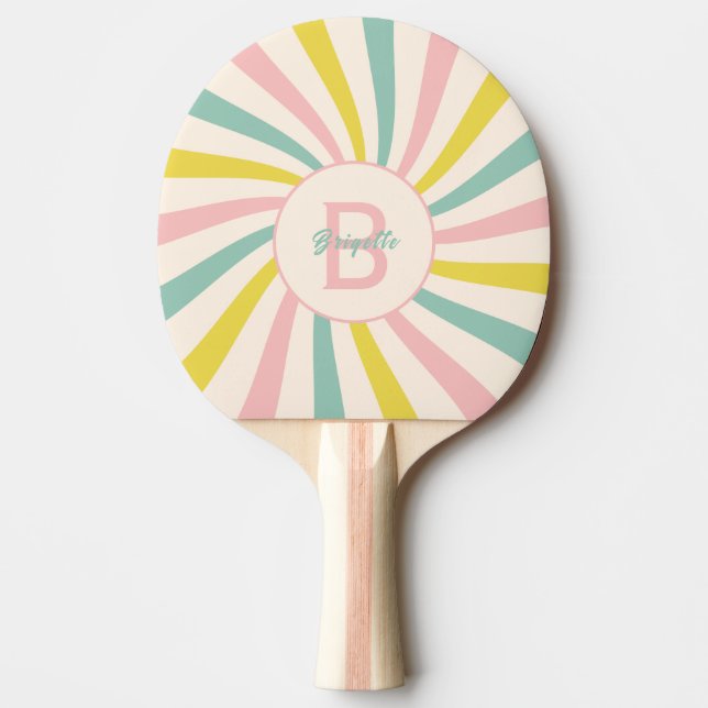 Pala De Ping Pong 'Vibes Lollypop', retro personalizado (Anverso)
