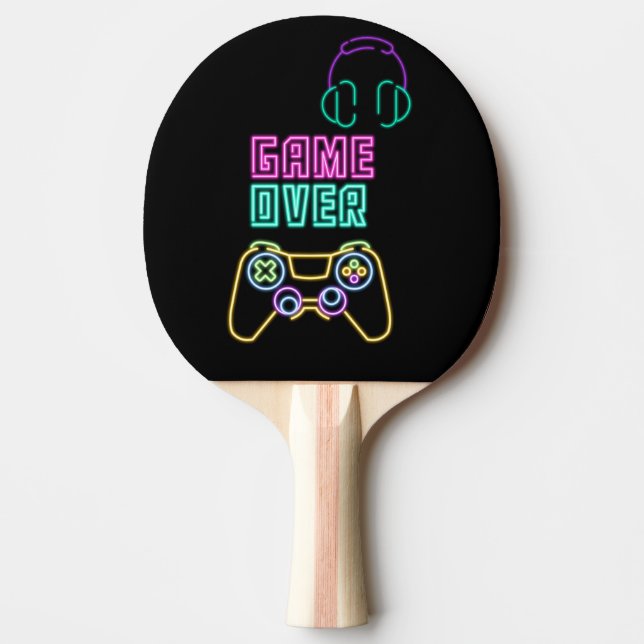 Pala De Ping Pong Videojuego de Guay Neon. (Anverso)