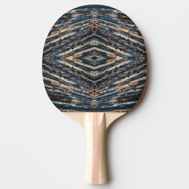 Pala De Ping Pong Vigas de madera azules y marrones Foto Perspectiva (Anverso)
