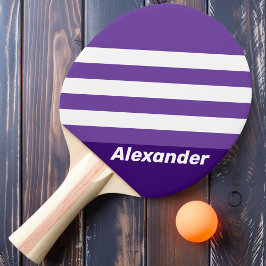 Pala De Ping Pong Viñas Deportivas Vintage con Franjas y Nombre