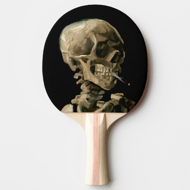 Pala De Ping Pong Vincent van Gogh - Calavera con cigarrillo en llam (Anverso)
