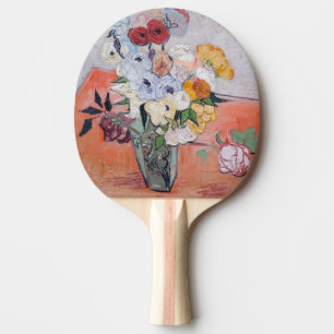 Pala De Ping Pong Vincent van Gogh - Jarrón con rosas y anémonas