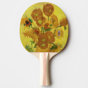 Pala De Ping Pong Vincent van Gogh - Vase con quince girasoles