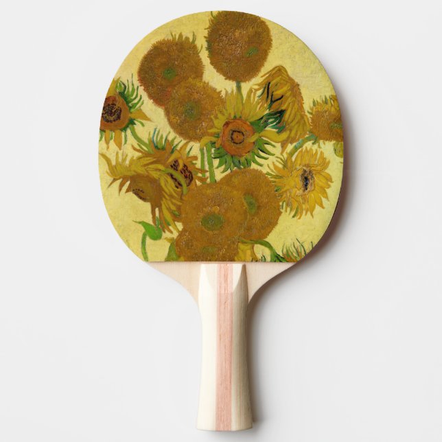 Pala De Ping Pong Vincent van Gogh - Vase con quince girasoles (Anverso)