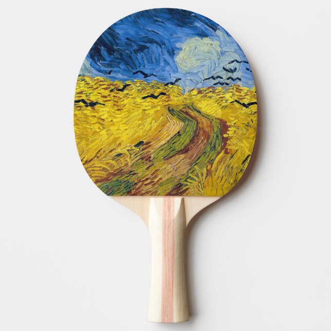 Pala De Ping Pong Vincent van Gogh - Wheatfield con cuervos (Anverso)