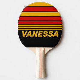 Pala De Ping Pong Vintage Capital City Horizon Striping with Name