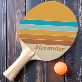 Pala De Ping Pong Vintage Deert Rainbow Desert con nombre