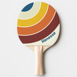 Pala De Ping Pong Vintage Five Circle Stripe with Name