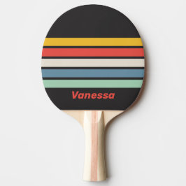 Pala De Ping Pong Vintage Midnight Across Striping with Name