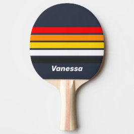 Pala De Ping Pong Vintage Nautical Harbor Across Striping with Name