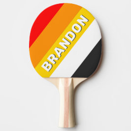 Pala De Ping Pong Vintage Nautical Harbour Bold Stried with Name