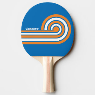 Pala De Ping Pong Vintage New Amsterdam Curl Stripes con nombre