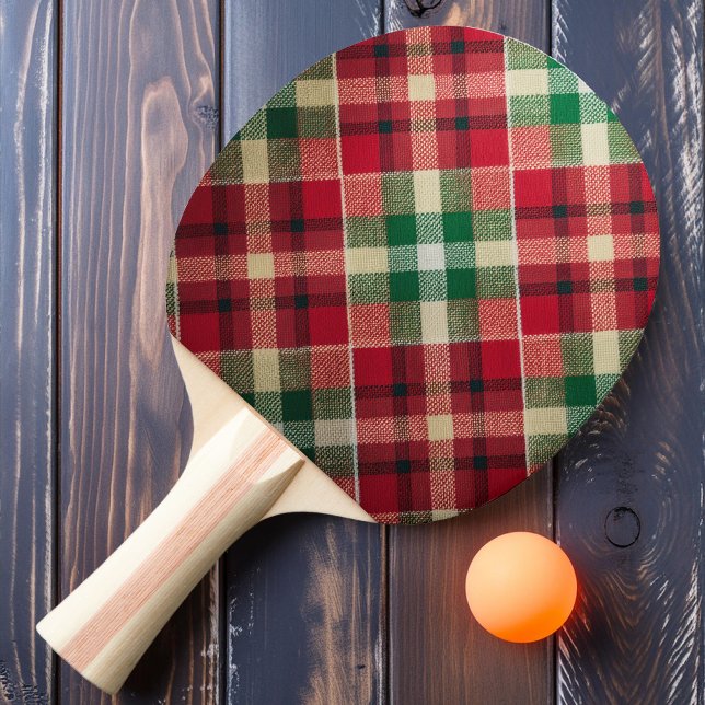 Pala De Ping Pong Vintage Red Plaid (Subido por el creador)