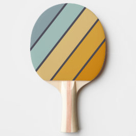 Pala De Ping Pong Vintage retrogrado arcoiris negrita a rayas