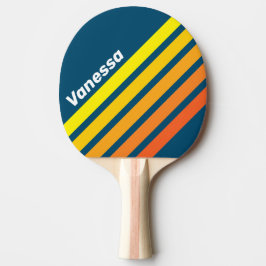 Pala De Ping Pong Vintage Sea Sun Angled Striping with Name
