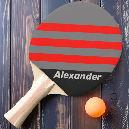 Pala De Ping Pong Vintage Sport Stormy Sky Stripes con nombre