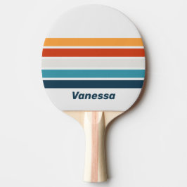 Pala De Ping Pong Vintage Thistle Across Striping with Name