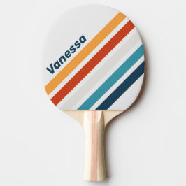 Pala De Ping Pong Vintage Thistle Angled Striping with Name