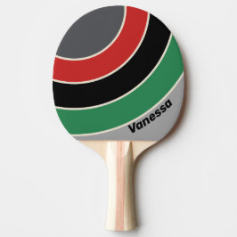 Pala De Ping Pong Vintage VHS Circle Stripe with Name