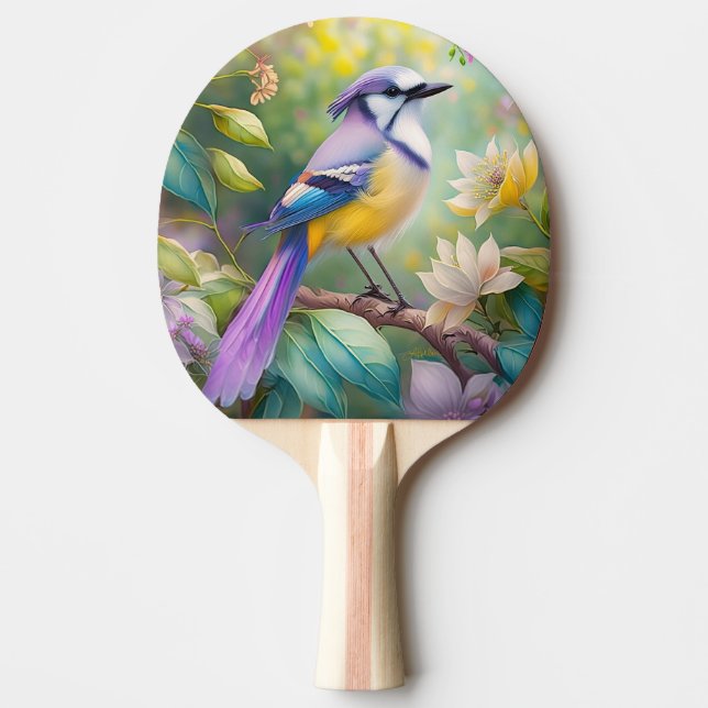 Pala De Ping Pong Violet Tufted Jay Fantasy Bird (Anverso)