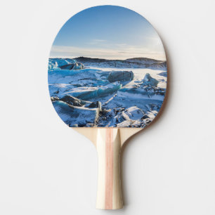 Pala De Ping Pong Vista sobre el lago glacial congelado