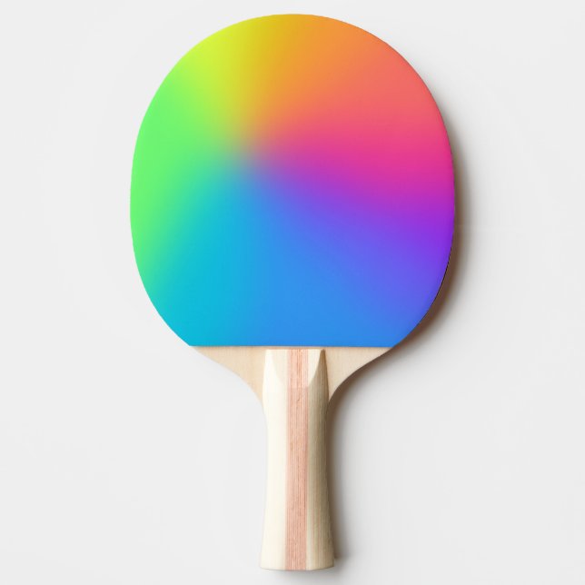 Pala De Ping Pong Vivid Rainbow Ombre Birday Party (Anverso)