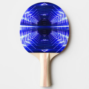 Pala De Ping Pong Vórtex gráfico moderno brillante, azul -