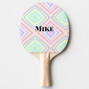 Pala De Ping Pong Vuelve a la escuela rayas coloridas arcoíris agreg