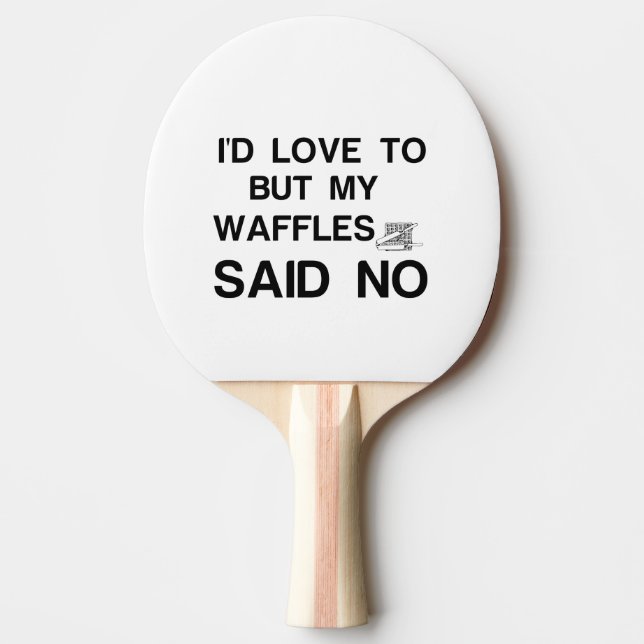 PALA DE PING PONG WAFFLFLES DIJO NO (Anverso)