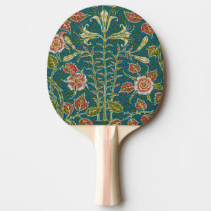 Pala De Ping Pong Walter Crane Antigua Flor de Lis y Rosa