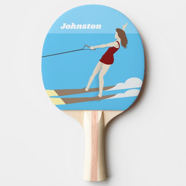 Pala De Ping Pong Waterski de estilo vintage (Anverso)