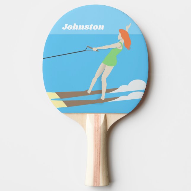Pala De Ping Pong Waterski de estilo vintage (Anverso)