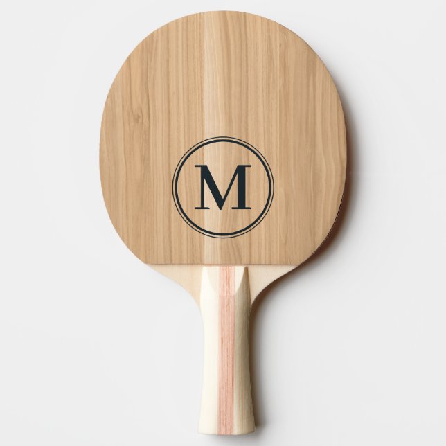 Pala De Ping Pong White Oak Wood Monogram (Reverso)