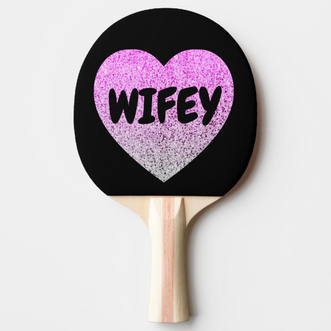 PALA DE PING PONG WIFEY WIFEY PING PONG PADDLE PURPURINA HEART (Anverso)