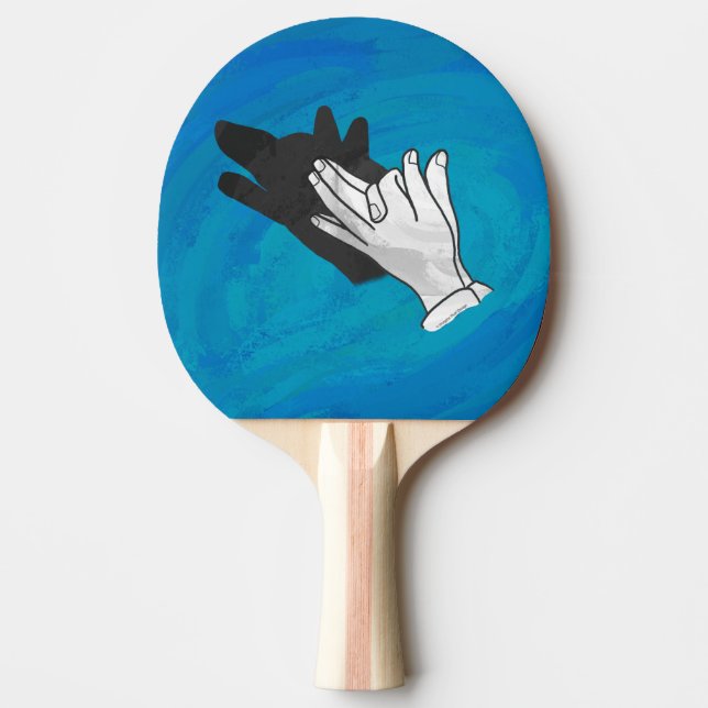 Pala De Ping Pong Wolf Shadow sobre el azul (Anverso)