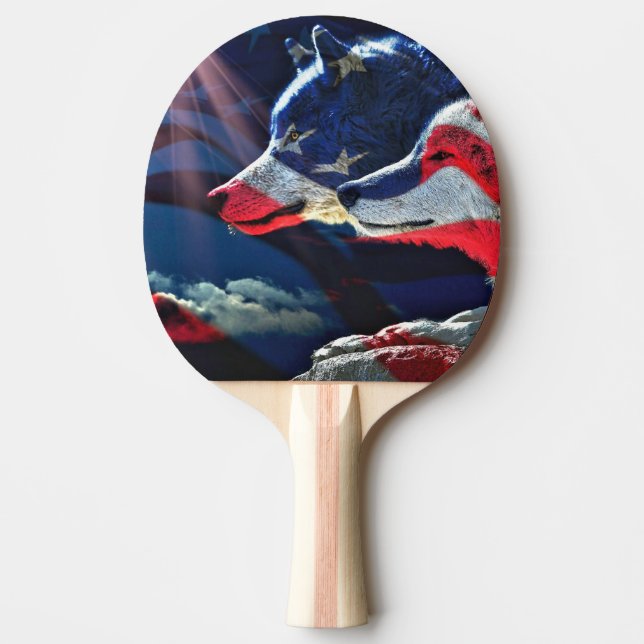 Pala De Ping Pong Wolf Wolves Full Moon (Anverso)