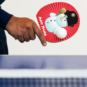 Pala De Ping Pong Xmas Snowman