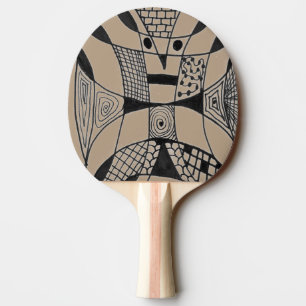 Pala De Ping Pong "Yappy Dog tan" Resumen Ping Pong Paddle