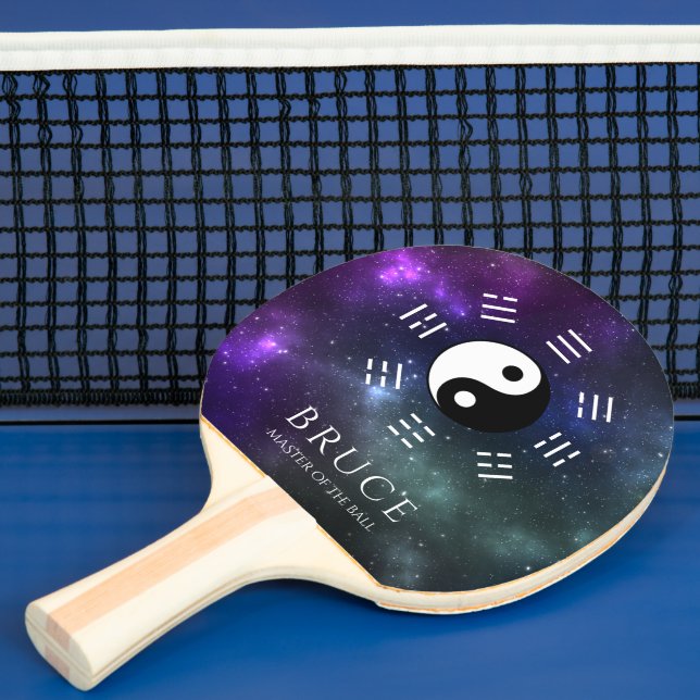 Pala De Ping Pong Yin Yang con Bagua Trigram Símbolos I-Ching (in situ)