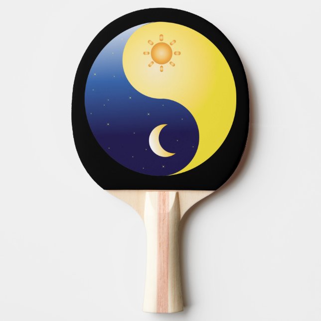 Pala De Ping Pong Yin Yang, Sun Moon (Anverso)