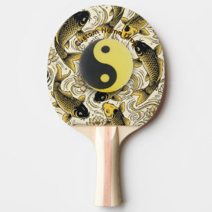 Pala De Ping Pong Ying Yang, Zen Pelota de Tenis de Mesa, Pez Koi, A