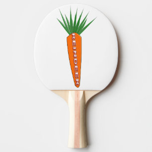 Pala De Ping Pong Zanahoria para Navidades Reindeer Ping Pong Paddle
