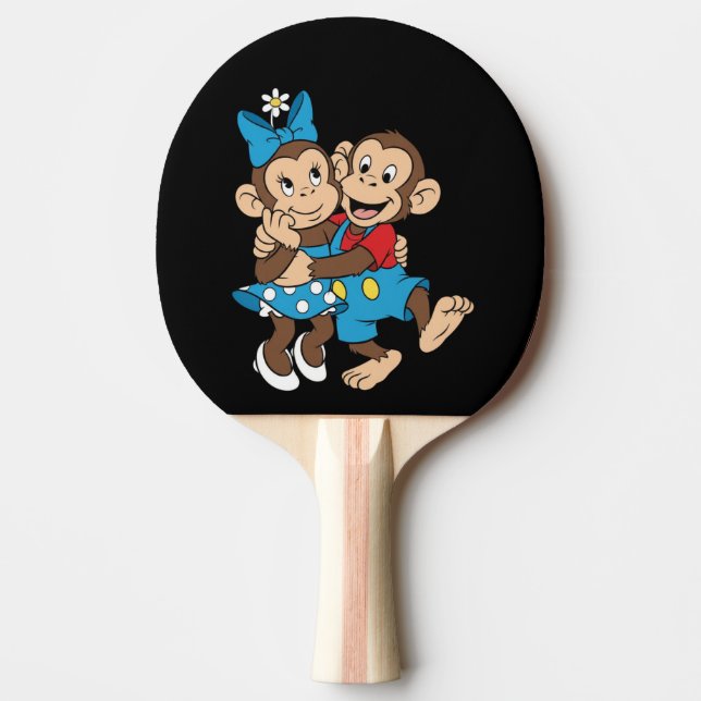 Pala De Ping Pong Zina y Mimo están coqueteando. (Anverso)