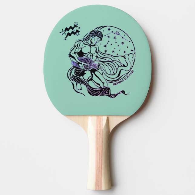 Pala De Ping Pong zodiac sign acquarius (Anverso)